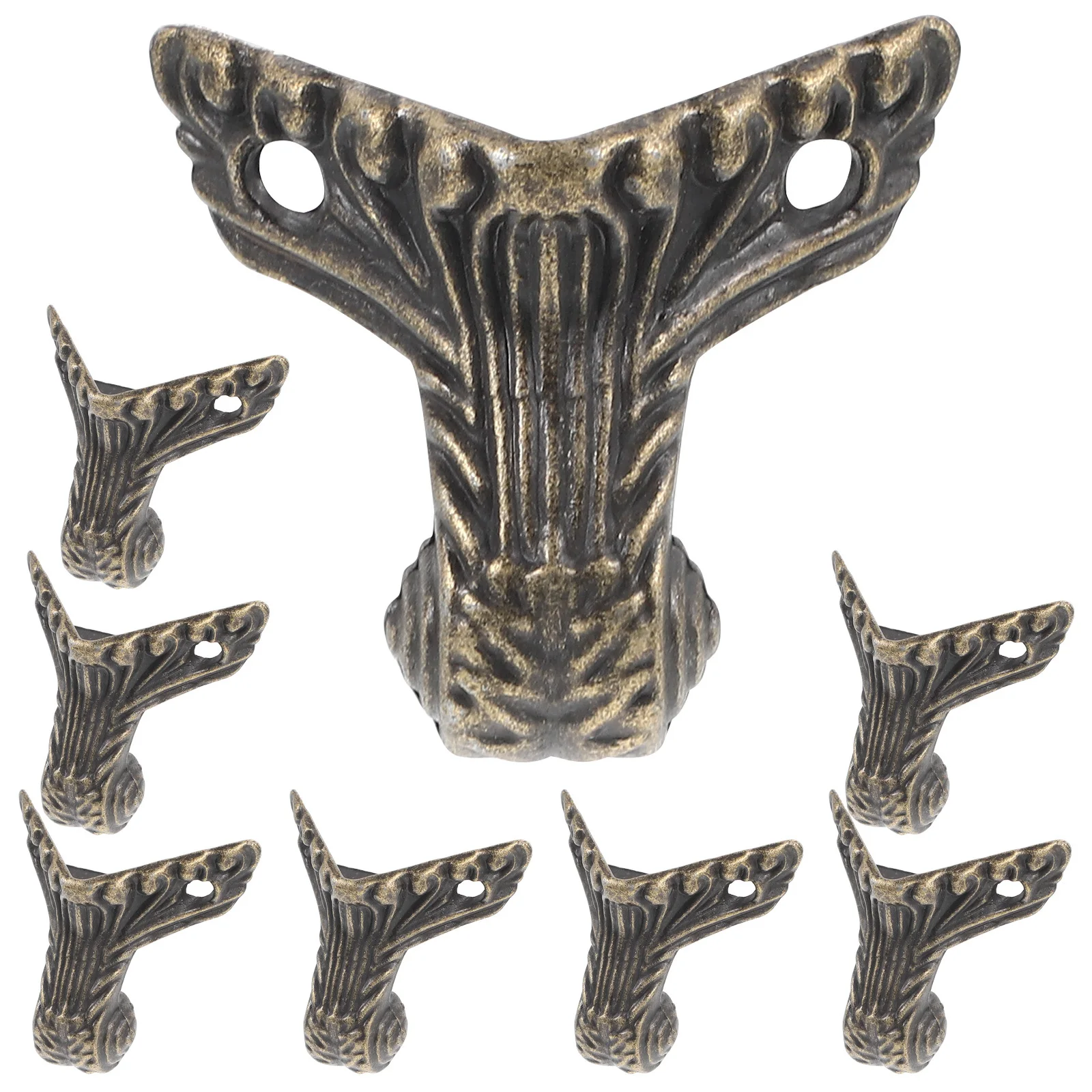 8Pcs Vintage Corner Guards Furniture Legs Durable Zinc Alloy Stable Small Furniture Legs Decorative Feet
8Pcs Vintage Corner Guards Furniture Legs Durable Zinc Alloy Stable Small Furniture Legs Decorative Feet