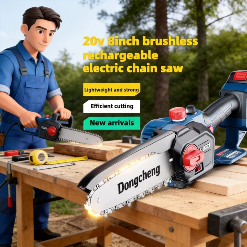 High Power Handheld Lithium Rechargeable Mini Electric Chainsaw for Household Wood Cutting & Logging
High Power Handheld Lithium Rechargeable Mini Electric Chainsaw for Household Wood Cutting & Logging