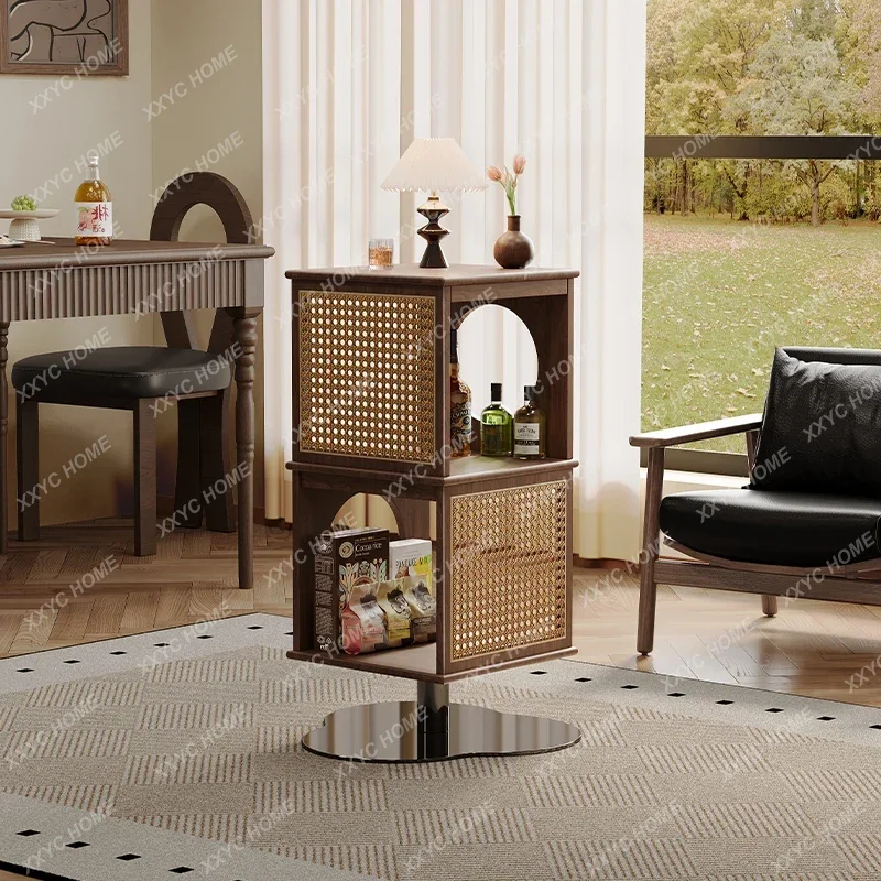 Rotating side cabinet Solid wood rattan medium and retro sofa edge several bedside walls Corner cabinet Bookshelf ShelfH
Rotating side cabinet Solid wood rattan medium and retro sofa edge several bedside walls Corner cabinet Bookshelf ShelfH