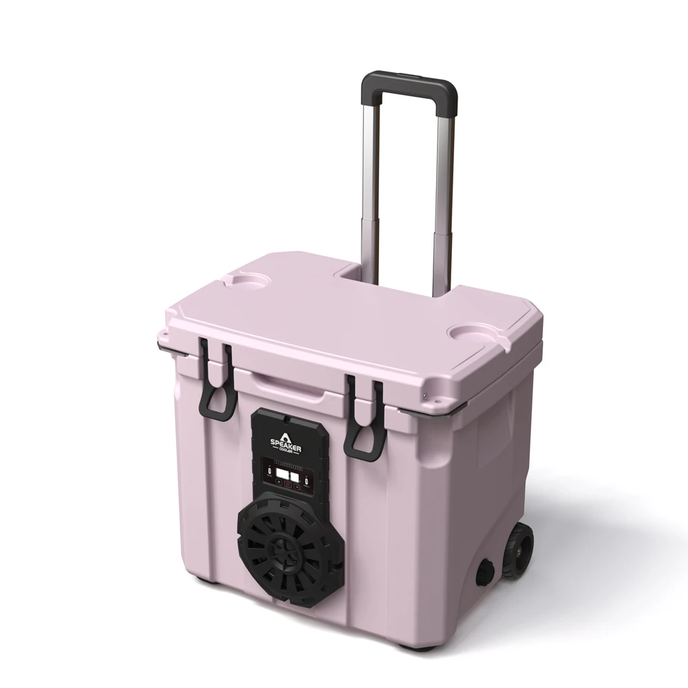 35L Outdoor Insulated Waterproof PE PU Wheels Cooler Portable Ice Chest with Speakers for 5 Days Wine Food Storage Camping
35L Outdoor Insulated Waterproof PE PU Wheels Cooler Portable Ice Chest with Speakers for 5 Days Wine Food Storage Camping