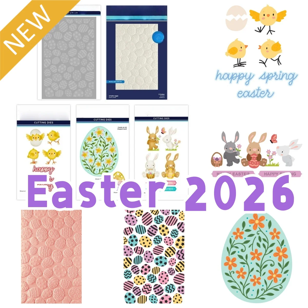 Easter 2026 New Chickens Eggs Bunny Buddies Metal Cutting Dies Hot Foil Stencil for DIY Making Card Scrapbook Embossed Paper
Easter 2026 New Chickens Eggs Bunny Buddies Metal Cutting Dies Hot Foil Stencil for DIY Making Card Scrapbook Embossed Paper