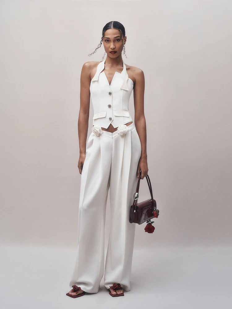 Three-dimensional flowers decorated casual suit pants fashionable versatile temperament elegant white women's pants 2024 new
Three-dimensional flowers decorated casual suit pants fashionable versatile temperament elegant white women's pants 2024 new