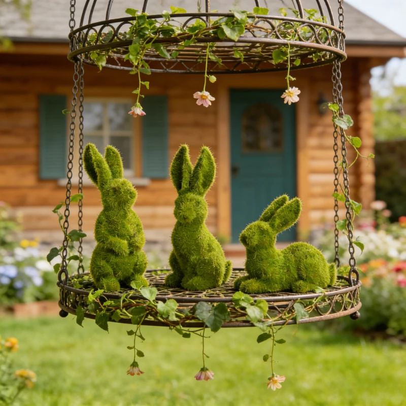 Набор из 3 фигурок кроликов из искусственного мха для декора дома, сада и праздничных мероприятий на Пасху
Набор из 3 фигурок кроликов из искусственного мха для декора дома, сада и праздничных мероприятий на Пасху