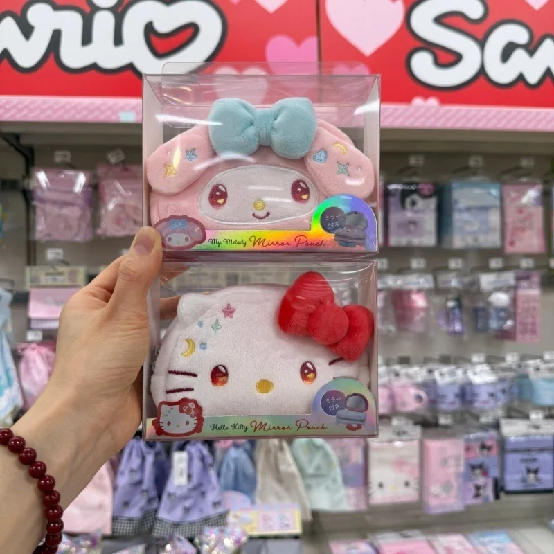 Sanrio Plush Face Shape Cosmetic Pouch With Mirror Ready To Ship Hello Kitty My Melody Cinnamoroll Kuromi For Women Daily Use
Sanrio Plush Face Shape Cosmetic Pouch With Mirror Ready To Ship Hello Kitty My Melody Cinnamoroll Kuromi For Women Daily Use