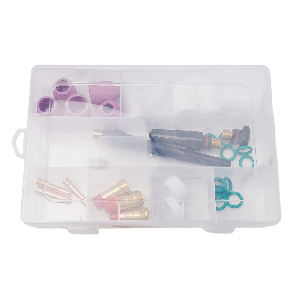 31PCS For WP-17/18/26 TIG Welding Torch For Stubby Gas Lens #12 Glass Cup Kit TIG Welding Accessories Welding Tool 6#, 7#
31PCS For WP-17/18/26 TIG Welding Torch For Stubby Gas Lens #12 Glass Cup Kit TIG Welding Accessories Welding Tool 6#, 7#
