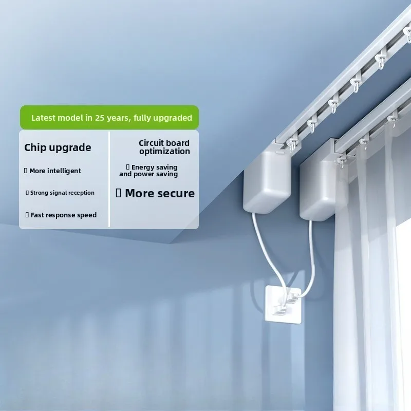 Электрическая дорожка для штор, интеллектуальный скрытый двигатель для штор DT98, открывающаяся и закрывающая штора, подключен к приложениям Mijia
Электрическая дорожка для штор, интеллектуальный скрытый двигатель для штор DT98, открывающаяся и закрывающая штора, подключен к приложениям Mijia