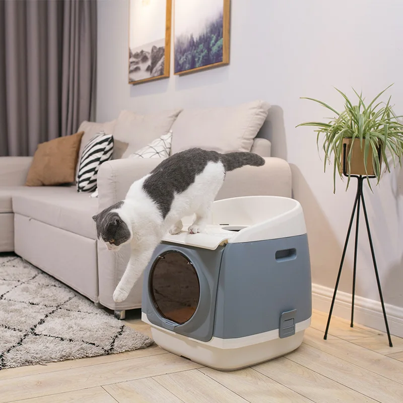 Cat Litter Box Closed: Large-space Cat Litter Box, Anti-stepping on Feces, Anti-litter, Deodorizing Cat Toilet, Double Door
Cat Litter Box Closed: Large-space Cat Litter Box, Anti-stepping on Feces, Anti-litter, Deodorizing Cat Toilet, Double Door