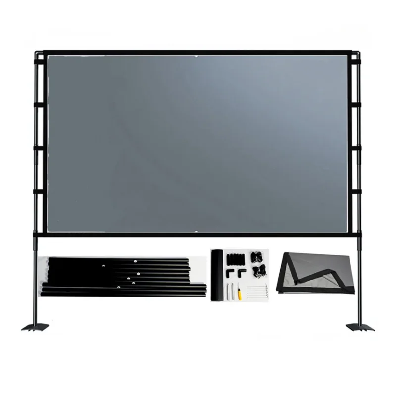 60-120inch Projector Screen With Stand Grey Anti-light Foldable Iron Plate Double Bracket Projection Screen for Outdoor Theater
60-120inch Projector Screen With Stand Grey Anti-light Foldable Iron Plate Double Bracket Projection Screen for Outdoor Theater