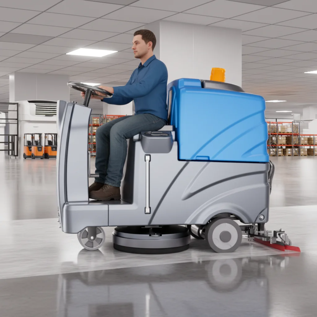 85L Solution Tank Driving Type Ride-On Florr Scrubber for Large Warehouse
85L Solution Tank Driving Type Ride-On Florr Scrubber for Large Warehouse
