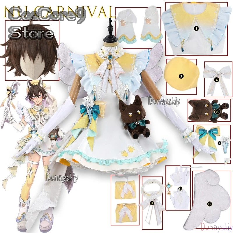 Garu Nu Carnival Kael Moonlight Cosplay 할로윈 의상 Trendy Anime Character Lolita Dress Men Halloween Sweet Uniform Prop Party Suit
Garu Nu Carnival Kael Moonlight Cosplay 할로윈 의상 Trendy Anime Character Lolita Dress Men Halloween Sweet Uniform Prop Party Suit