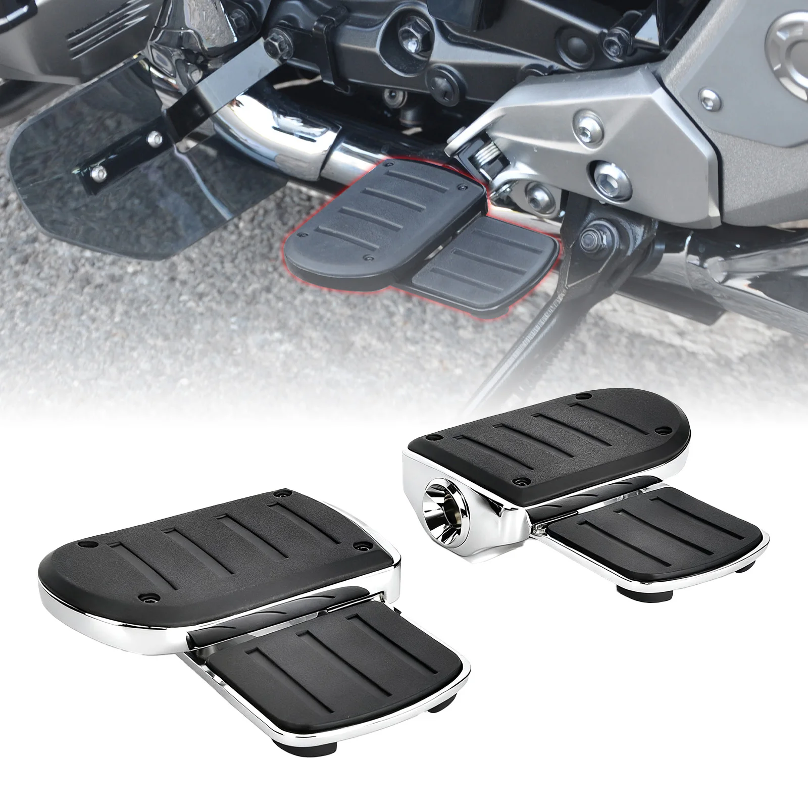 Panical Pedal Footrest Enlarged Modified Highway Pegs Foldable Chrome Black For Honda Gold Wing GL1800 GL1800B F6B 2001-2025
Panical Pedal Footrest Enlarged Modified Highway Pegs Foldable Chrome Black For Honda Gold Wing GL1800 GL1800B F6B 2001-2025