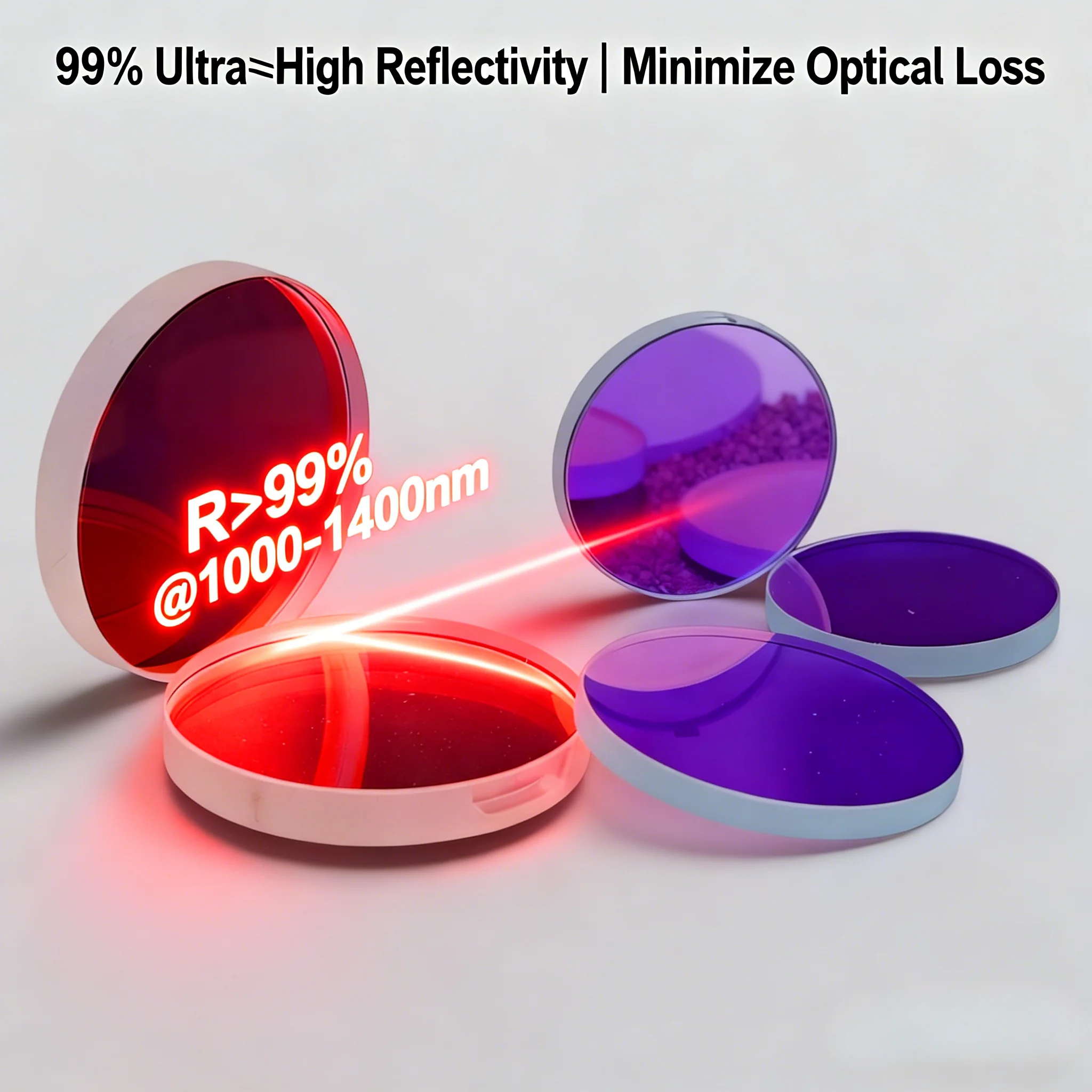 PhotonEdge 1000-1400nm IR Dielectric Mirror 25.4mm | R 99% @0-30° 3mm Substrate | Spectroscopy / Laser Paths / Teaching
PhotonEdge 1000-1400nm IR Dielectric Mirror 25.4mm | R 99% @0-30° 3mm Substrate | Spectroscopy / Laser Paths / Teaching
