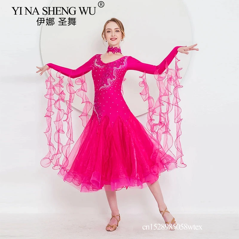Платье для современного танца для женщин, костюм для бальных танцев, платье для вальса, конкурсное платье с v-образным вырезом, пышное платье с подолом
Платье для современного танца для женщин, костюм для бальных танцев, платье для вальса, конкурсное платье с v-образным вырезом, пышное платье с подолом