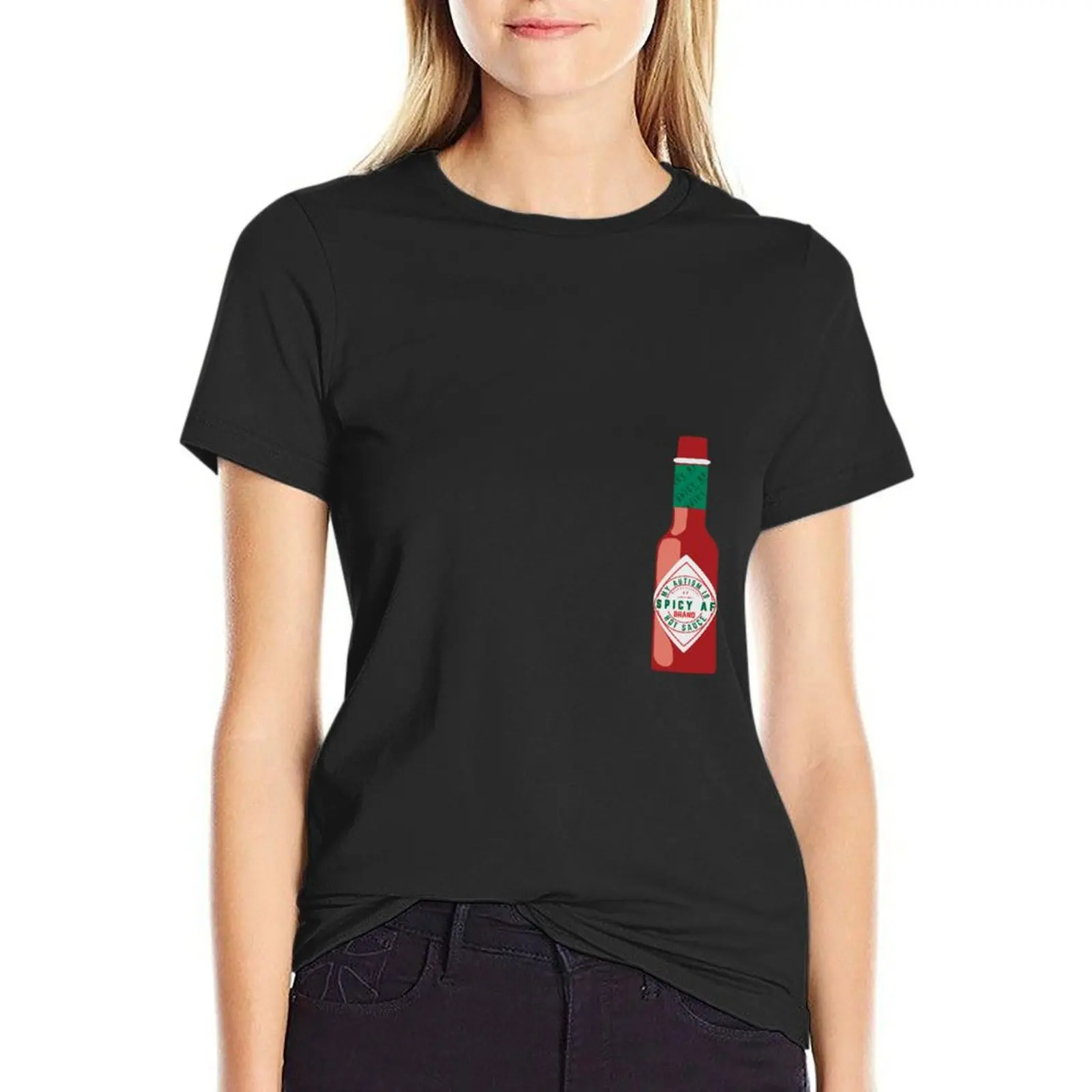 Футболка My Autism is Spicy AF, простые таможенные дизайны, черные футболки для женщин
Футболка My Autism is Spicy AF, простые таможенные дизайны, черные футболки для женщин
