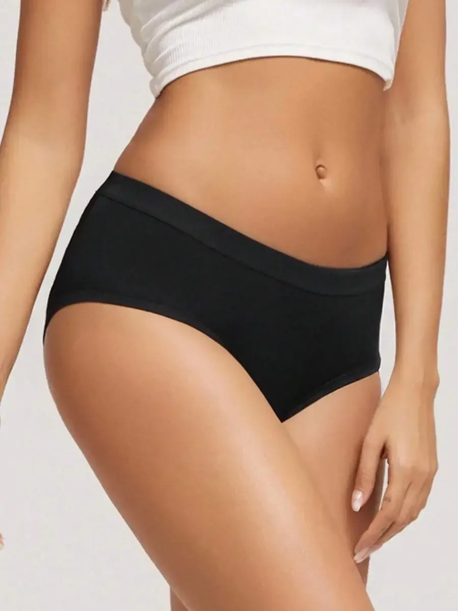 5 Pcs Women Cotton Briefs Soft Breathable Black Underwear
5 Pcs Women Cotton Briefs Soft Breathable Black Underwear
