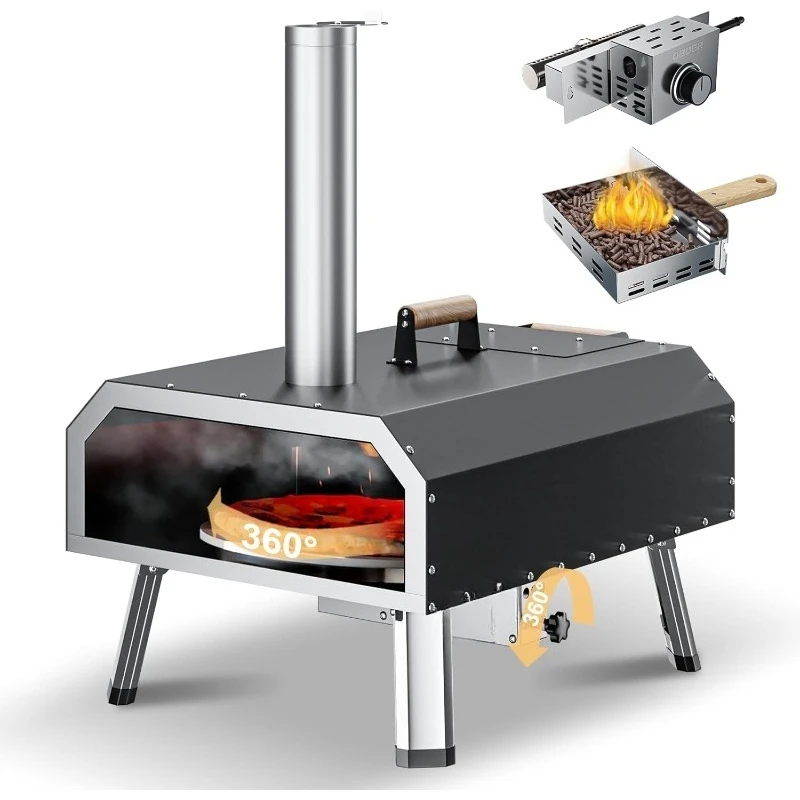 Духовка для пиццы на открытом воздухе, вращающиеся печи для пиццы с многопаливом 16 дюймов, 3-слойная духовка из нержавеющей стали, портативная машина для приготовления пиццы со встроенным языком
Духовка для пиццы на открытом воздухе, вращающиеся печи для пиццы с многопаливом 16 дюймов, 3-слойная духовка из нержавеющей стали, портативная машина для приготовления пиццы со встроенным языком