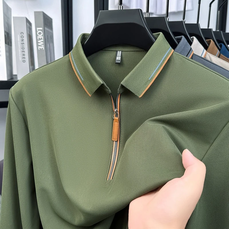 Men's Zip-Neck Long Sleeve Polo Shirt Autumn Business Casual Essential Moisture-Wicking & Stretch Multiple Colors
Men's Zip-Neck Long Sleeve Polo Shirt Autumn Business Casual Essential Moisture-Wicking & Stretch Multiple Colors