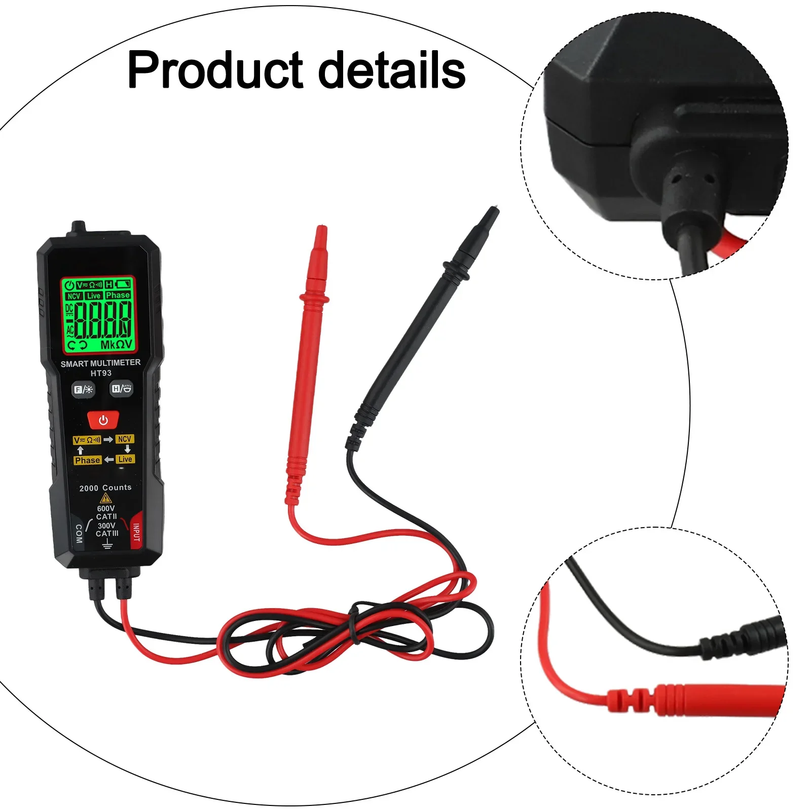 Auto Range Multimeter Digital Multimeter For DIY Projects Back Light Data Hold High-Resolution LCD LED Flashlight
Auto Range Multimeter Digital Multimeter For DIY Projects Back Light Data Hold High-Resolution LCD LED Flashlight
