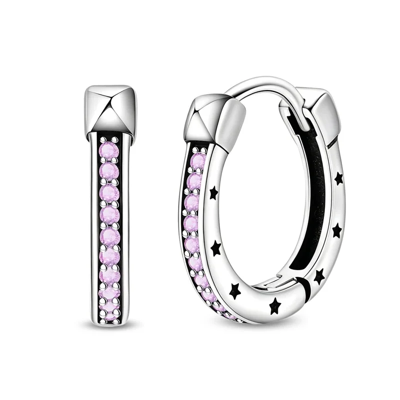New 925 Sterling Silver Pink Zircon Horseshoe Women Earrings Brilliant Wedding Engagement Star Earrings Jewelry Gift
New 925 Sterling Silver Pink Zircon Horseshoe Women Earrings Brilliant Wedding Engagement Star Earrings Jewelry Gift 