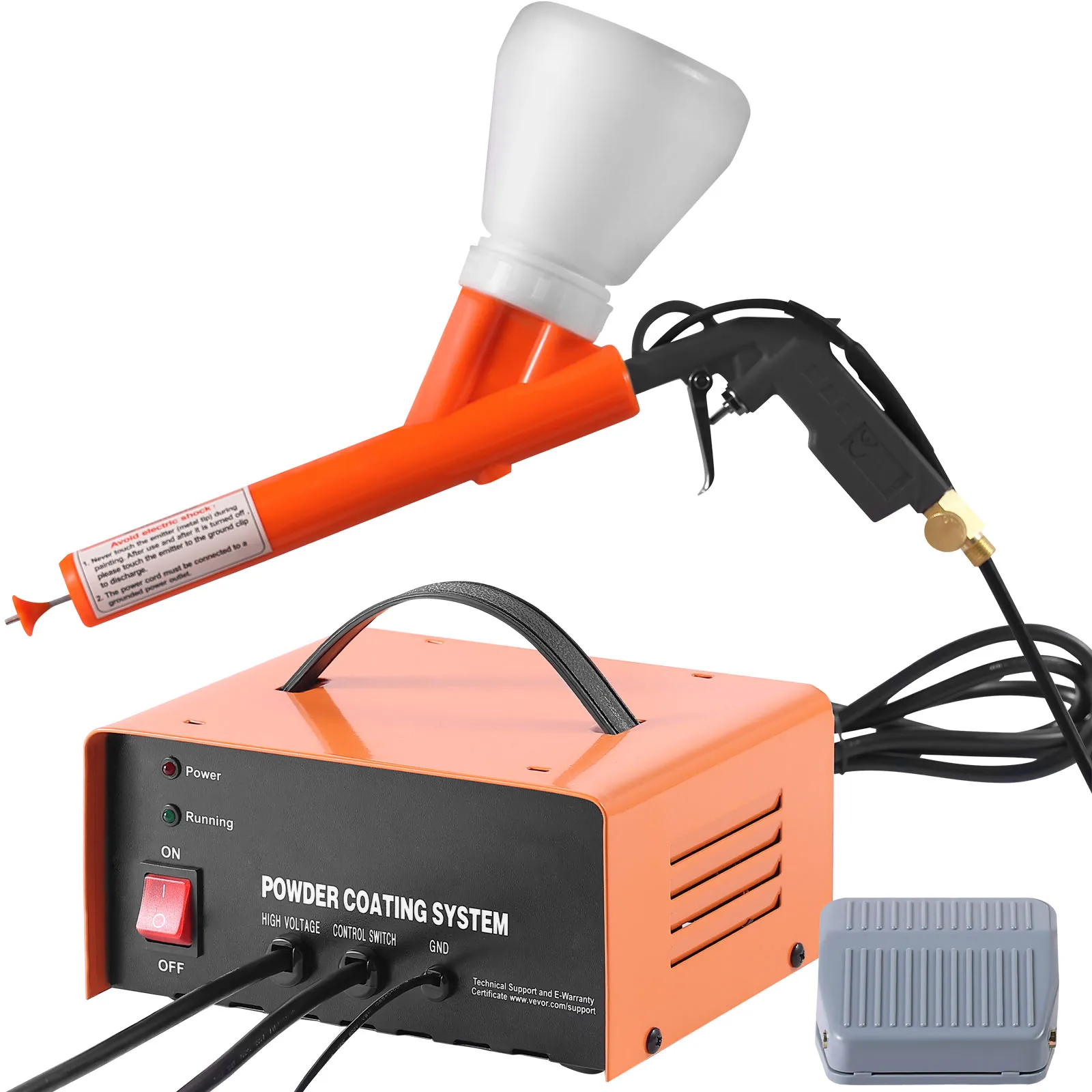 SucceBuy Powder Coating System 50KV Electrostatic Output Powder Coating Kit with Foot Switch Spray Gun Nozzles and Powder Cups
SucceBuy Powder Coating System 50KV Electrostatic Output Powder Coating Kit with Foot Switch Spray Gun Nozzles and Powder Cups