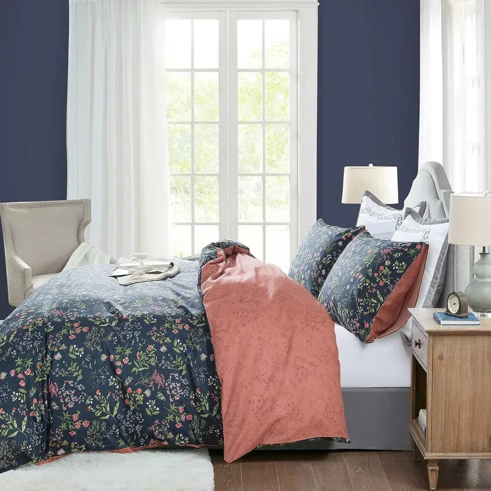 Cotton Duvet Cover Queen Size - Soft Breathable Duvet Cover Set 3 Pieces with Zipper Closure Bedding Set
Cotton Duvet Cover Queen Size - Soft Breathable Duvet Cover Set 3 Pieces with Zipper Closure Bedding Set