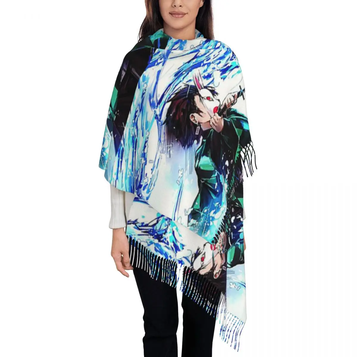 Demon Slayer Anime Demon Slayer Scarf Tassel Scarves Women Soft Warm Shawls and Wraps Long Fall Winter Shawl Wrap
Demon Slayer Anime Demon Slayer Scarf Tassel Scarves Women Soft Warm Shawls and Wraps Long Fall Winter Shawl Wrap