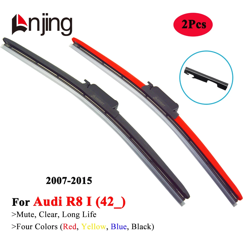 LNJING Colorful Hybrid Wiper Blade For Audi R8 Spyder 42 Coupe 2007 2008 2009 2010 2011 2012 2013 2014 2015 Car Luxury Accessory
LNJING Colorful Hybrid Wiper Blade For Audi R8 Spyder 42 Coupe 2007 2008 2009 2010 2011 2012 2013 2014 2015 Car Luxury Accessory