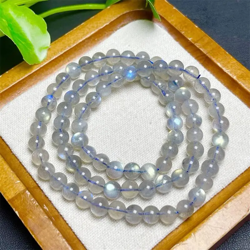 6MM Natural Gray Moon Stone Tirple Circle Bracelet Strand Exquisite Jewelry Gift Healing Crystal Energy Gift 1pcs
6MM Natural Gray Moon Stone Tirple Circle Bracelet Strand Exquisite Jewelry Gift Healing Crystal Energy Gift 1pcs