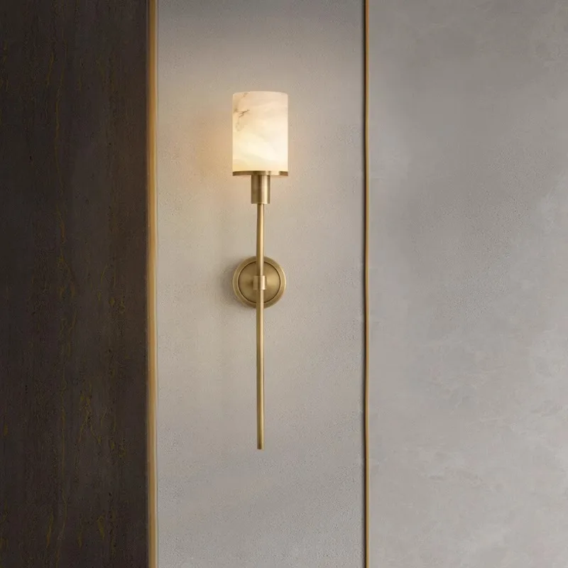 Postmodern Classic Living Room Decorative Brass Wall Lamp Study Bedroom Aisle Long Strip Marble Wall Light
Postmodern Classic Living Room Decorative Brass Wall Lamp Study Bedroom Aisle Long Strip Marble Wall Light