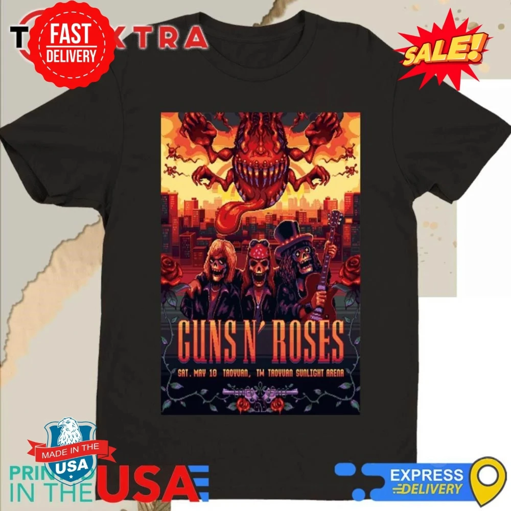 Gun N Rose World Tour 2025 Venue Tour Taiwan May 10 2025 Casual Printed Short-sleeved T-shirts for Men and Women
Gun N Rose World Tour 2025 Venue Tour Taiwan May 10 2025 Casual Printed Short-sleeved T-shirts for Men and Women