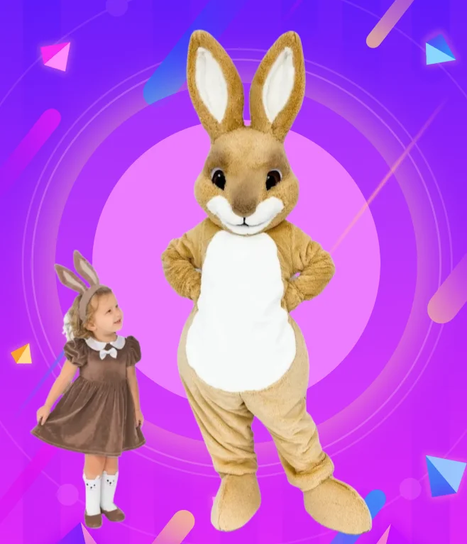 Adults Plush Brown Easter Bunny Rabbit Mascot Costume Cartoon Apparel Performance Fancy Dress Halloween Events Party suits
Adults Plush Brown Easter Bunny Rabbit Mascot Costume Cartoon Apparel Performance Fancy Dress Halloween Events Party suits