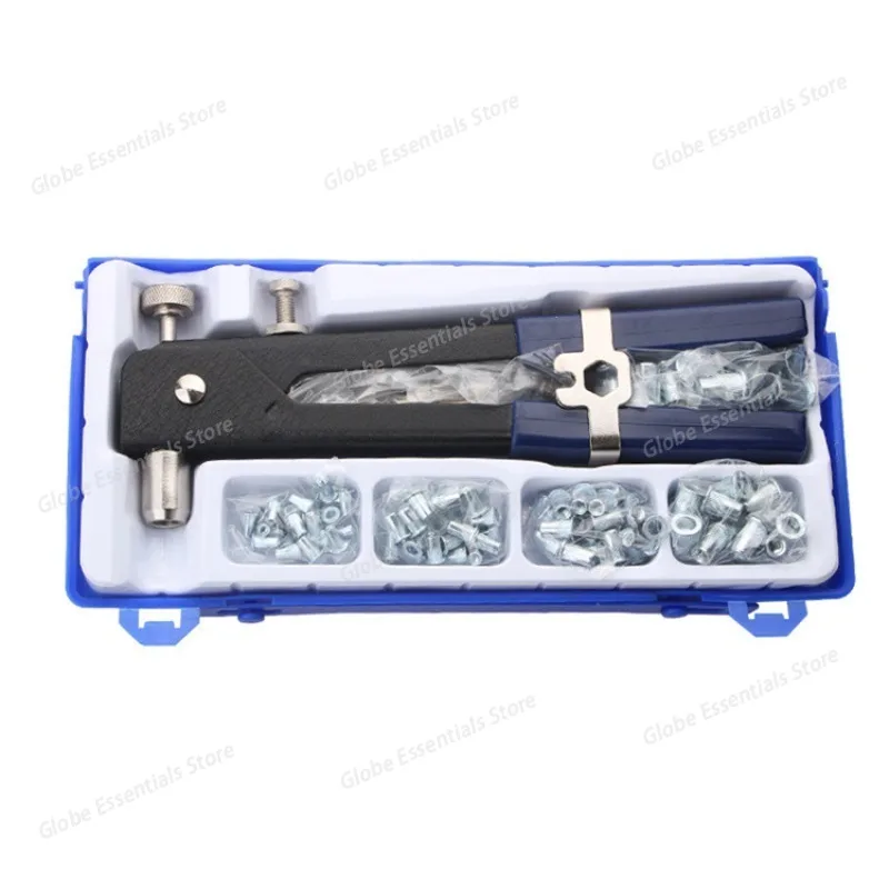 86Pcs Blind Hand Rivet Nuts Heavy Duty Nut Threaded Insert Rivet Tool Riveter Gun with Riveting Household Repair Tools