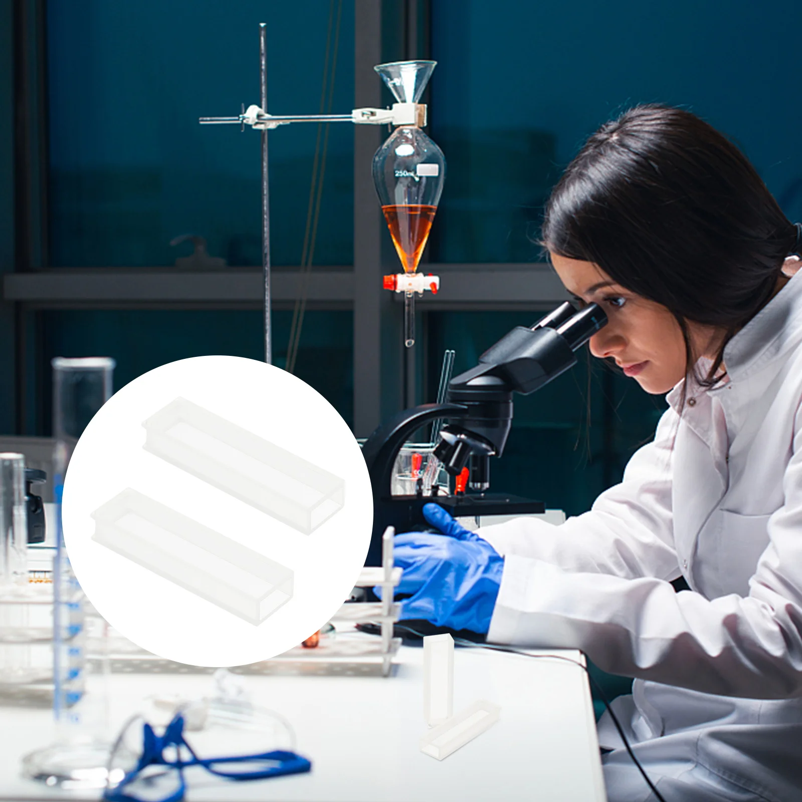 2Pcs 5mm Path Length Glass Cuvette for Laboratory Use Excellent Transparency and Fine Workmanship Laboratory Cuvette
2Pcs 5mm Path Length Glass Cuvette for Laboratory Use Excellent Transparency and Fine Workmanship Laboratory Cuvette