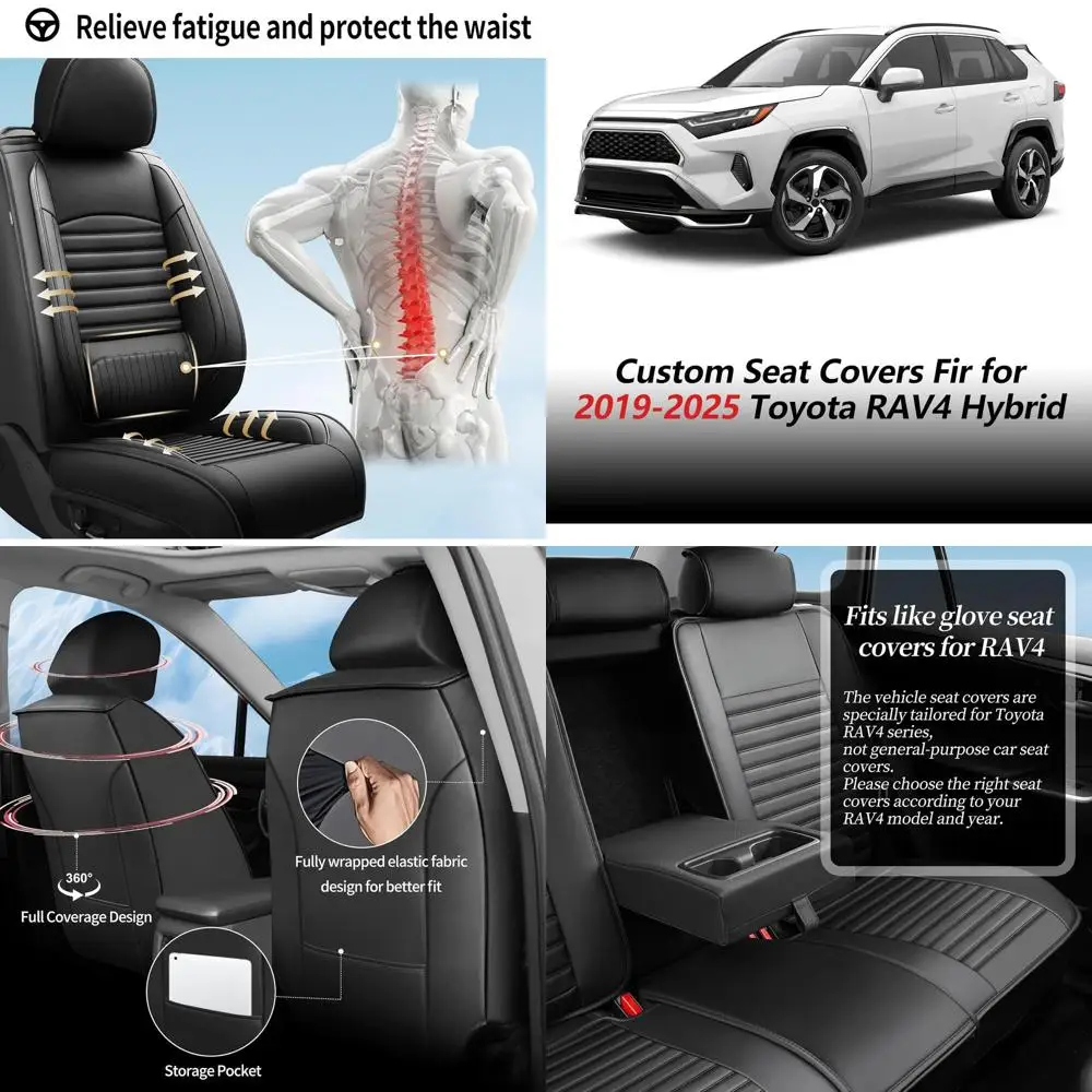 Fit RAV4 Car Seat Covers Set for Toyota RAV4 2019-2024 2025 Hybrid SE/XSE/LE/XLE/XLE Premium/Limited Automotive Cushion Protecto
Fit RAV4 Car Seat Covers Set for Toyota RAV4 2019-2024 2025 Hybrid SE/XSE/LE/XLE/XLE Premium/Limited Automotive Cushion Protecto