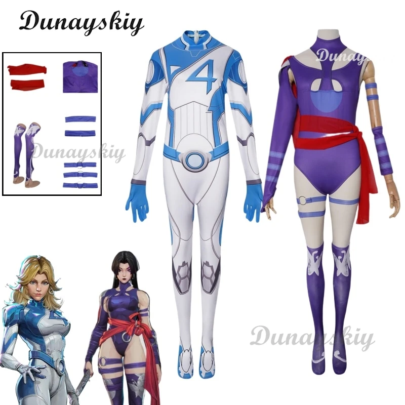 Rivals Psylocke Cosplay Costume Fantasia Women Fantastic Fourth Luna Snow Disguise Jumpsuit Roleplay Outfits Halloween Clothes
Rivals Psylocke Cosplay Costume Fantasia Women Fantastic Fourth Luna Snow Disguise Jumpsuit Roleplay Outfits Halloween Clothes