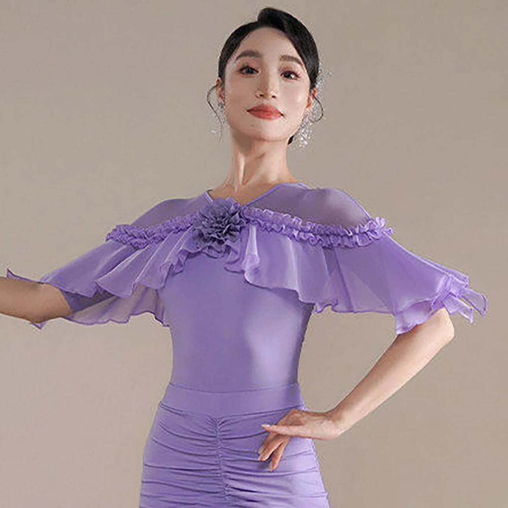 Dance Wear Tops Women's Ballroom Dance Purple Social Dance Tops Black Fashion Ballroom Dance Waltz Ruffle New Jumpsuit
Dance Wear Tops Women's Ballroom Dance Purple Social Dance Tops Black Fashion Ballroom Dance Waltz Ruffle New Jumpsuit