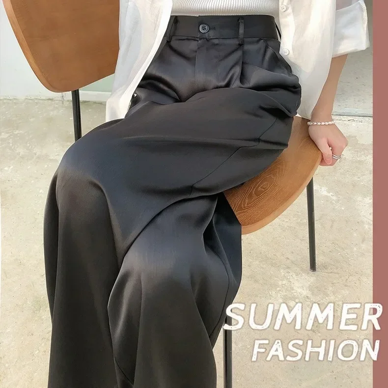 Spring Summer High Waist Casual Women's Pants Korean Fashion Oversize Baggy Wide Leg Suit Pants for Women Elegant Trousers Y2k
Spring Summer High Waist Casual Women's Pants Korean Fashion Oversize Baggy Wide Leg Suit Pants for Women Elegant Trousers Y2k