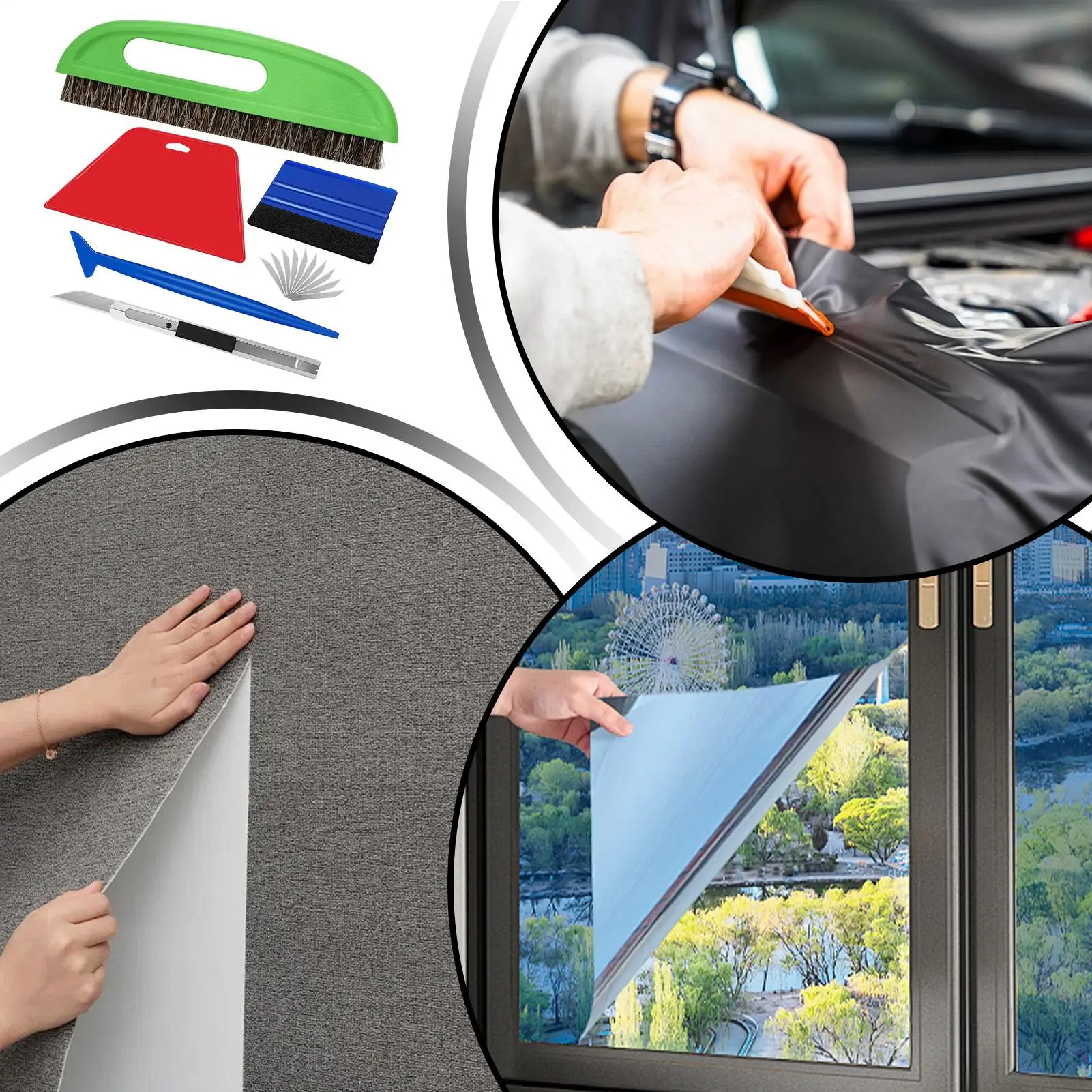 Wallpaper Squeegee Film Scraper Set Ceiling Wallpaper Smoothing Kit For Window Wall Furniture Kitchen Bathroom Workshop Bedroom
Wallpaper Squeegee Film Scraper Set Ceiling Wallpaper Smoothing Kit For Window Wall Furniture Kitchen Bathroom Workshop Bedroom