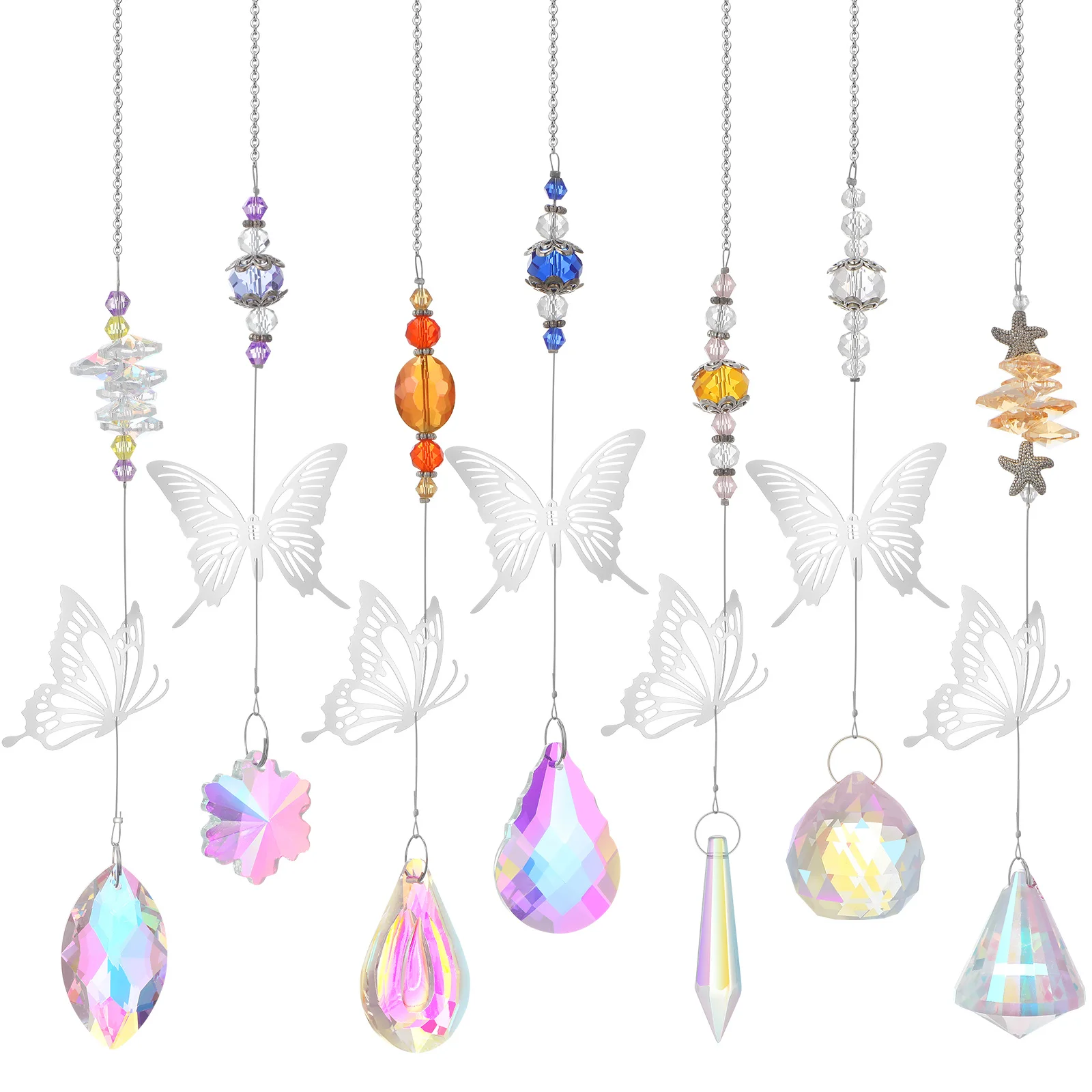 7Pcs Crystal Hanging Butterfly Sun Catcher Decor Window Garden Light Catchers Ornament Sun Catchers with Crystals
7Pcs Crystal Hanging Butterfly Sun Catcher Decor Window Garden Light Catchers Ornament Sun Catchers with Crystals