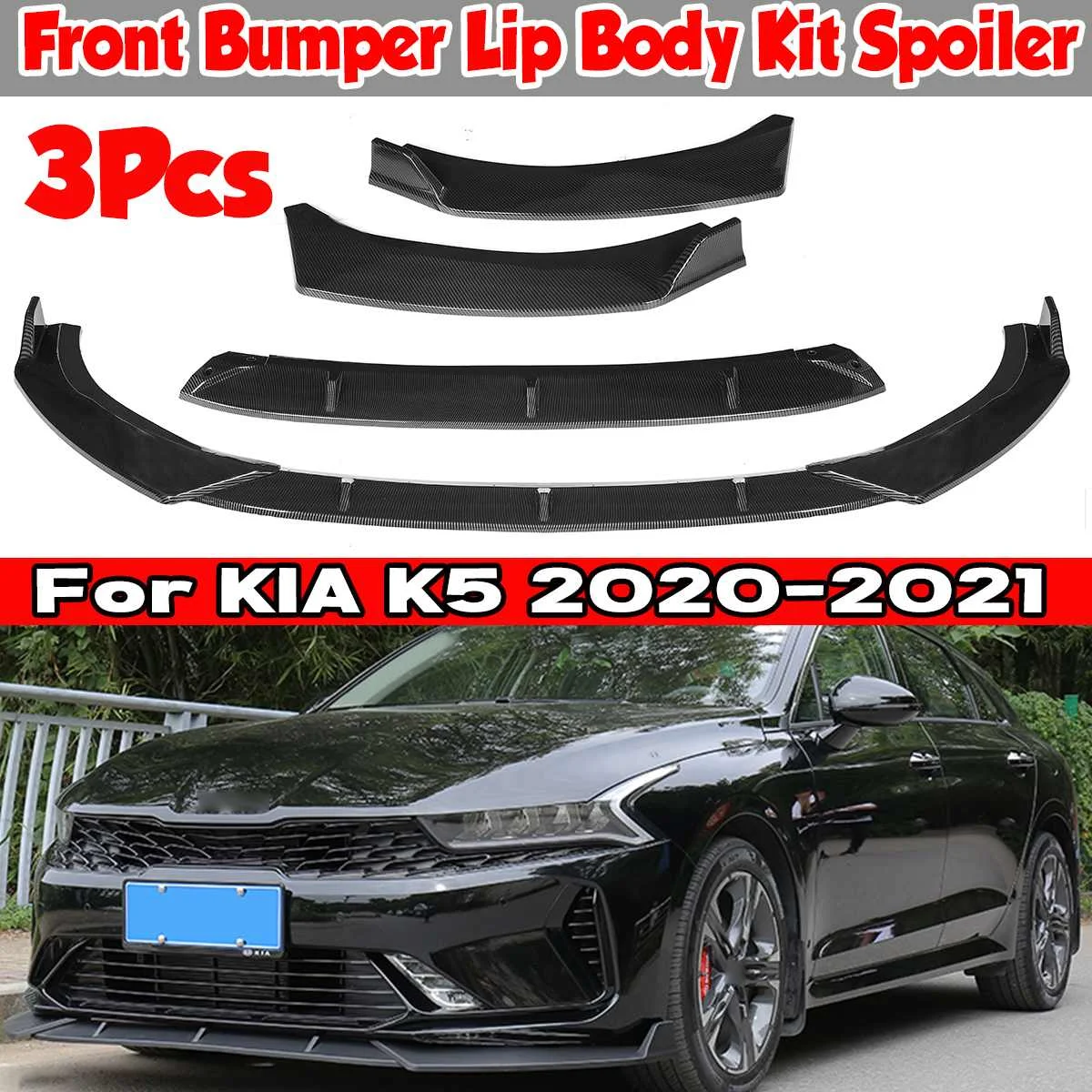 High Quality Car Front Bumper Splitter Lip Body Kit Spoiler Deflector Lips Diffuser Lip Guard For Kia K5 Optima EX LX 2020 2021
High Quality Car Front Bumper Splitter Lip Body Kit Spoiler Deflector Lips Diffuser Lip Guard For Kia K5 Optima EX LX 2020 2021