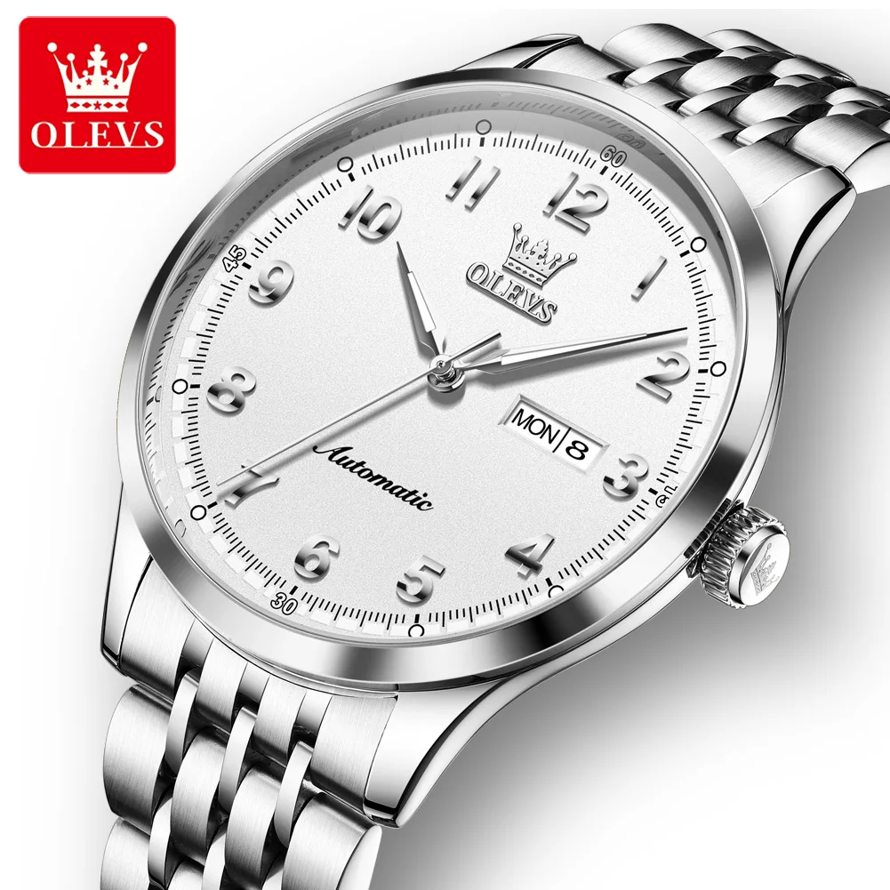 OLEVS 7100 Mechanical Watches for Men Stainless Steel Strap Digital Scale Auto Date Week Fashion Classic Luxury Automatic Watch
OLEVS 7100 Mechanical Watches for Men Stainless Steel Strap Digital Scale Auto Date Week Fashion Classic Luxury Automatic Watch