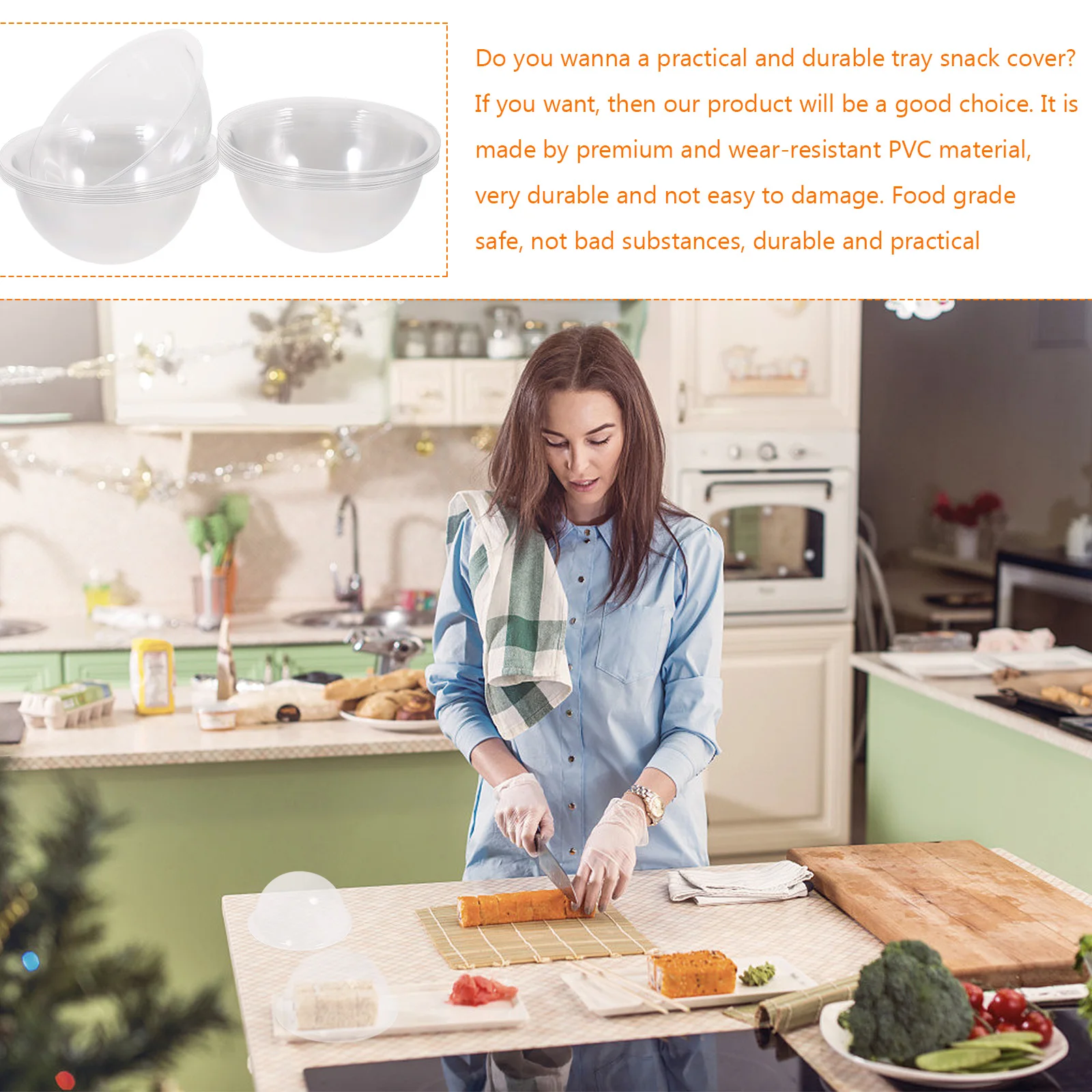 20 Pcs Semicircle PVC Cover Transparent Light Lid for Cake Snack Protection Dustproof Decorative Holder Storage
20 Pcs Semicircle PVC Cover Transparent Light Lid for Cake Snack Protection Dustproof Decorative Holder Storage