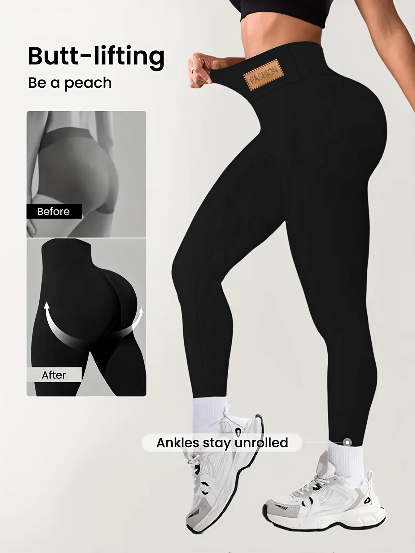 Solid Black High Waist Leggings for Women High Elastic Tummy Control Butt Lifting Slim Fit Yoga Ready Casual Daily Trousers Fres
Solid Black High Waist Leggings for Women High Elastic Tummy Control Butt Lifting Slim Fit Yoga Ready Casual Daily Trousers Fres