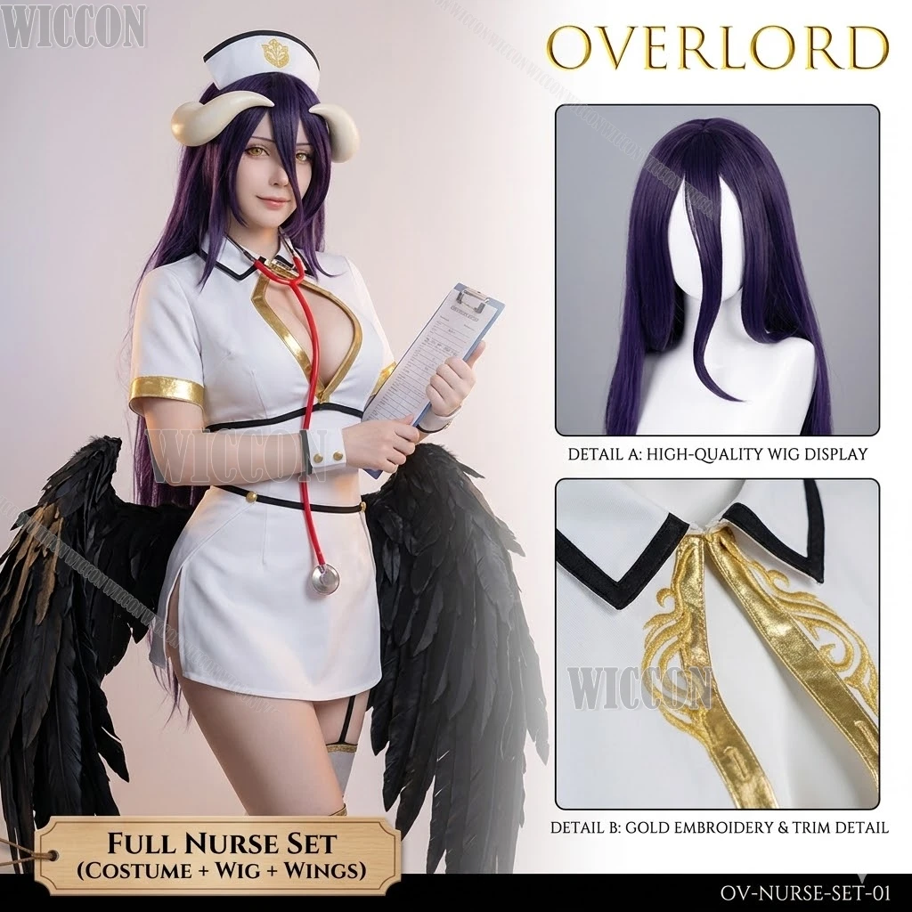 OVERLORD Albedo Nurse Cosplay Costume Anime Game Character Outfit Women Halloween Party Dress Up Uniform With Accessories Party
OVERLORD Albedo Nurse Cosplay Costume Anime Game Character Outfit Women Halloween Party Dress Up Uniform With Accessories Party
