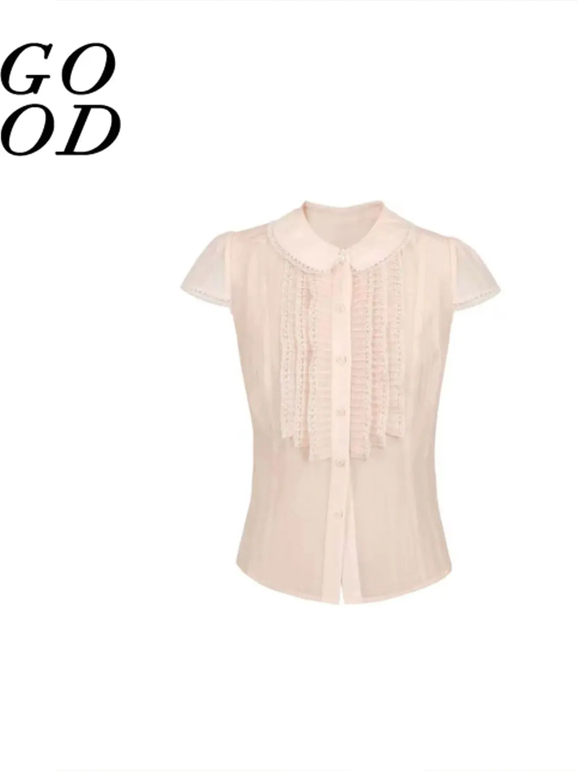 Korean Style Pleated Doll Collar Shirt Women's Summer New Design Lightweight Breathable Slimming Versatile Top
Korean Style Pleated Doll Collar Shirt Women's Summer New Design Lightweight Breathable Slimming Versatile Top