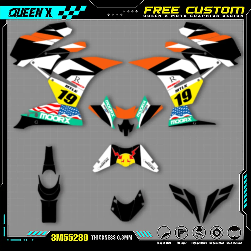 Queen X MOTOR Graphics Decals Stickers Kits For KTM RC250 390 2014 2015 2016 Motorcycle Accessories Numer Name Custom 002
Queen X MOTOR Graphics Decals Stickers Kits For KTM RC250 390 2014 2015 2016 Motorcycle Accessories Numer Name Custom 002