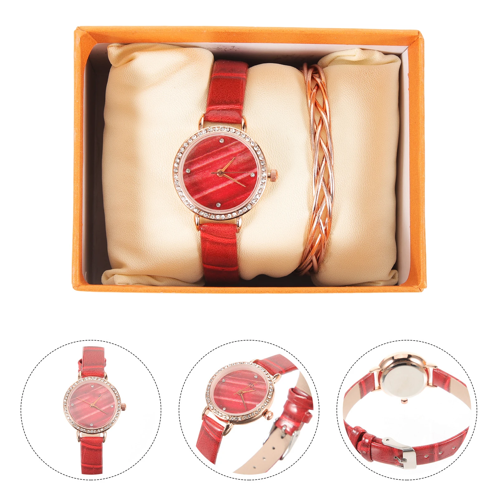 1Set Classic Lady Quartz Wrist Set Elegant Adjustable Comfortable For Women Clear Digital Display Student Gift Set For 
1Set Classic Lady Quartz Wrist Set Elegant Adjustable Comfortable For Women Clear Digital Display Student Gift Set For