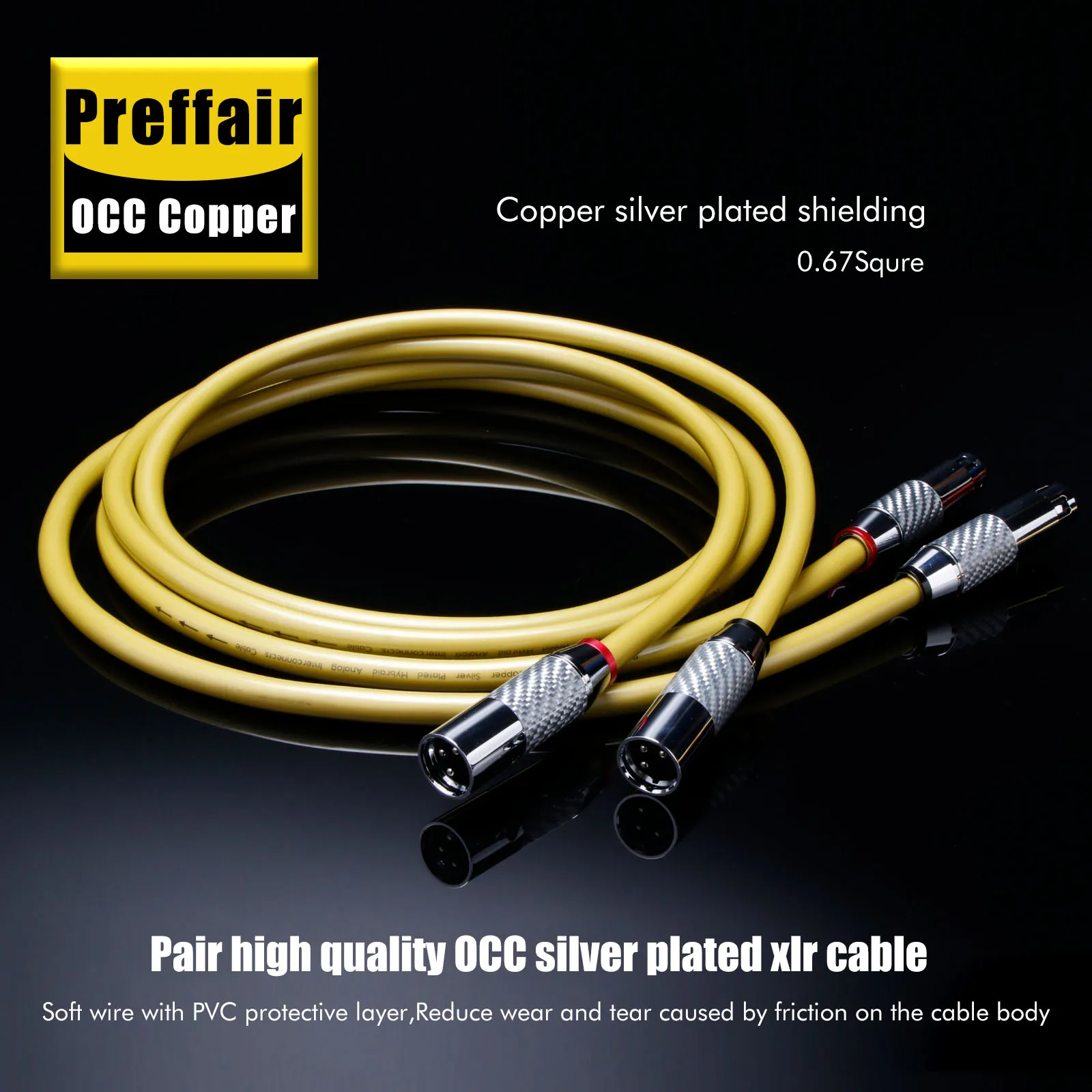 Высококачественный сбалансированный аудиокабель XRL OCC посеребренные кабели XLR медный посеребренный экранирующий разъем из углеродного волокна
Высококачественный сбалансированный аудиокабель XRL OCC посеребренные кабели XLR медный посеребренный экранирующий разъем из углеродного волокна