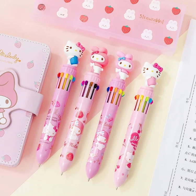 2pcs Sanrio My Melody Hello Kitty push-button Rainbow Pen student multi-color pen children's cartoon ballpoint pen toy for girls
2pcs Sanrio My Melody Hello Kitty push-button Rainbow Pen student multi-color pen children's cartoon ballpoint pen toy for girls