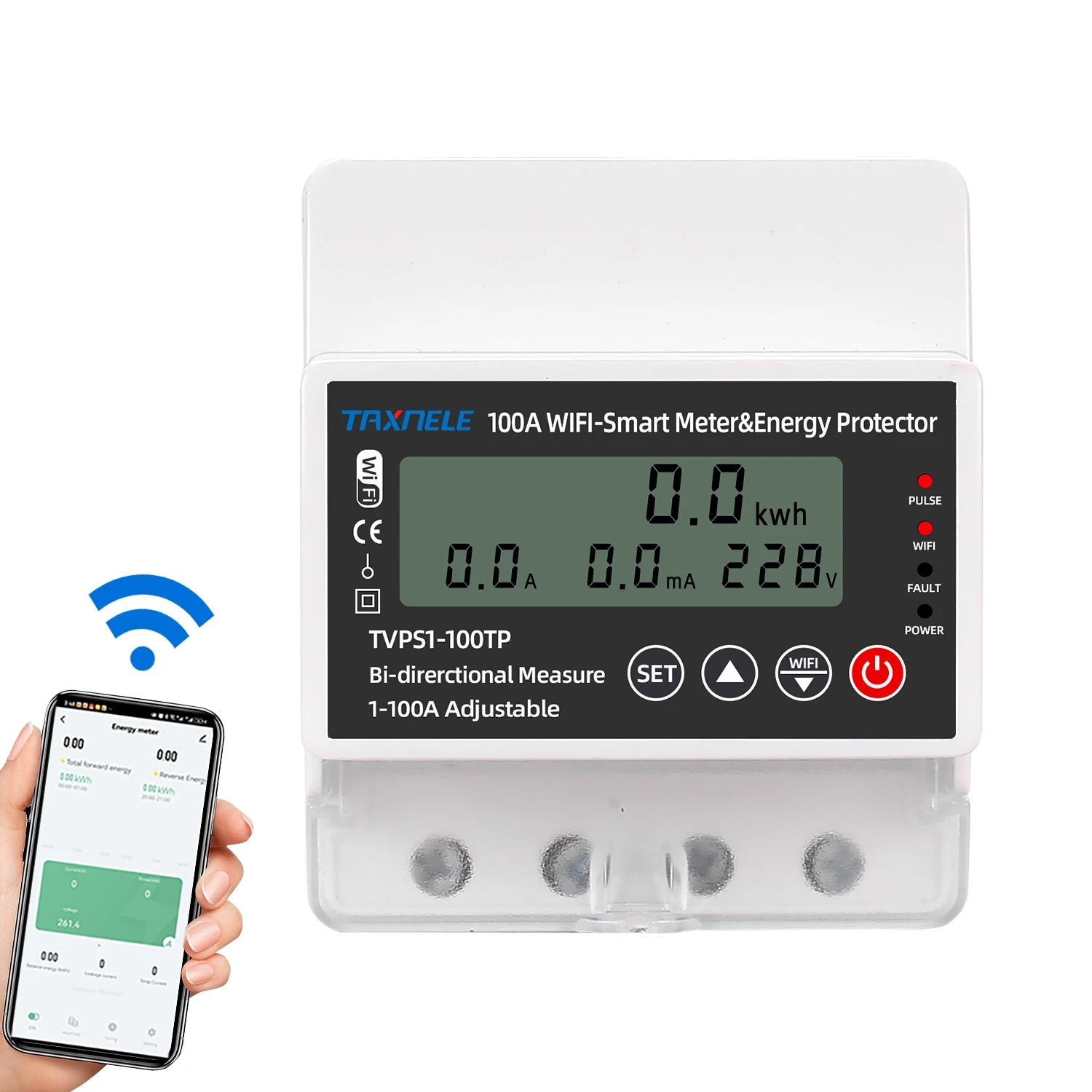 63A 100A TUYA WiFi Smart Earth Leakage Over Under Voltage Protector Relay Switch Energy Power kWh Bidirectional Meter Smart Life
63A 100A TUYA WiFi Smart Earth Leakage Over Under Voltage Protector Relay Switch Energy Power kWh Bidirectional Meter Smart Life